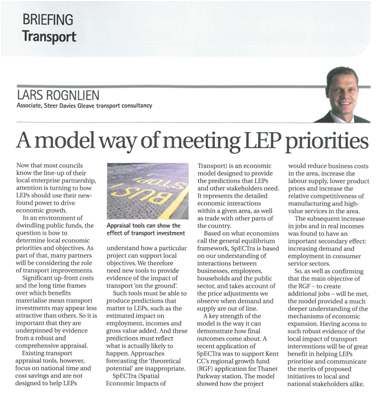 A model way of meeting LEP priorities