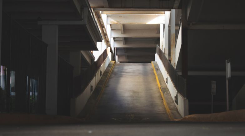 Ramp in a car park